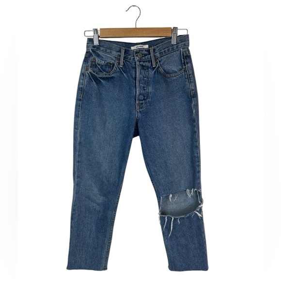 Grlfriend | Karolina Ankle Jeans in Sienna | Cropped | Medium Wash | Size 24 - Picture 3 of 9